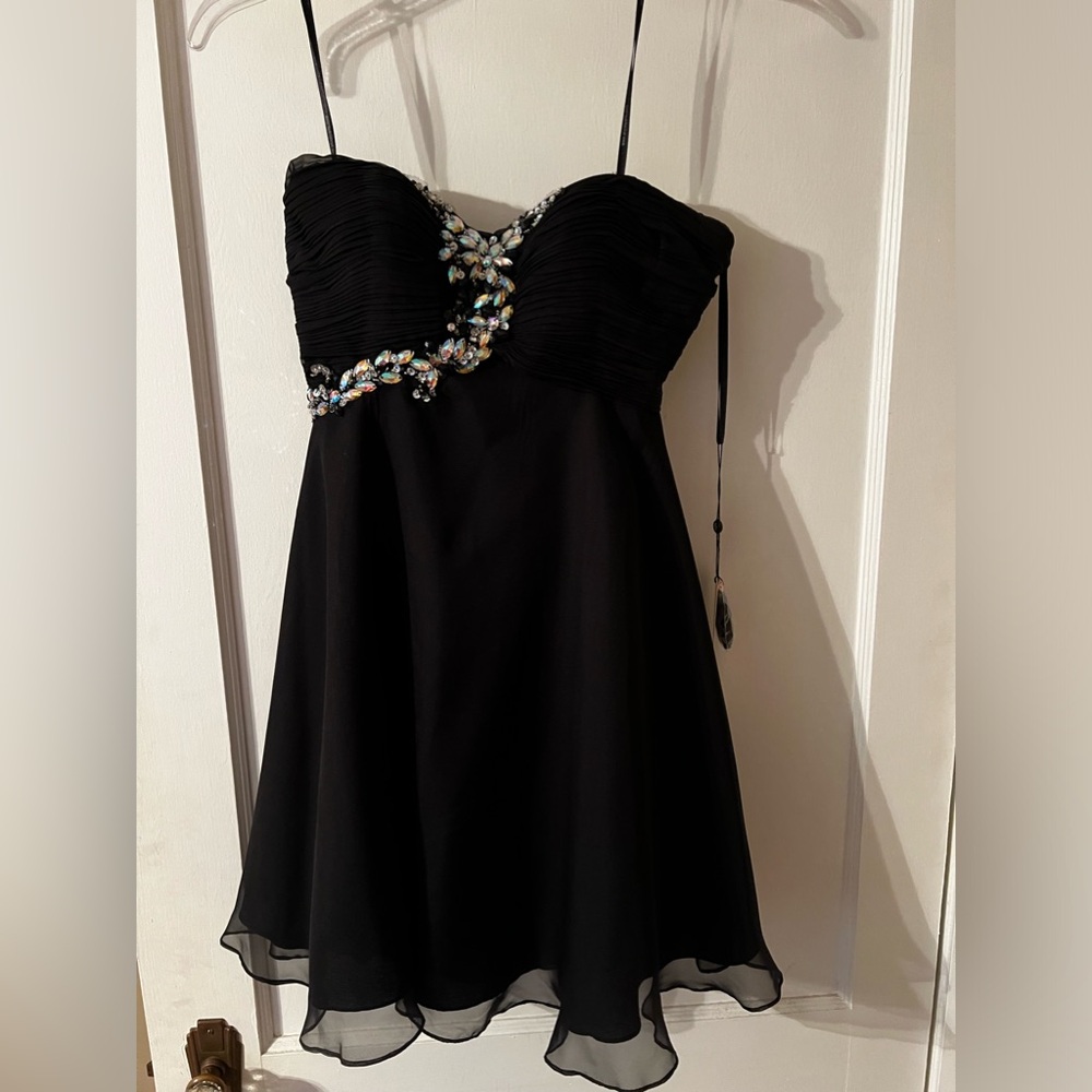Black Strapless Cocktail